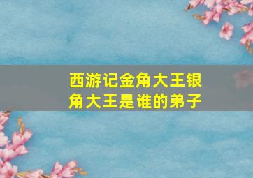 西游记金角大王银角大王是谁的弟子