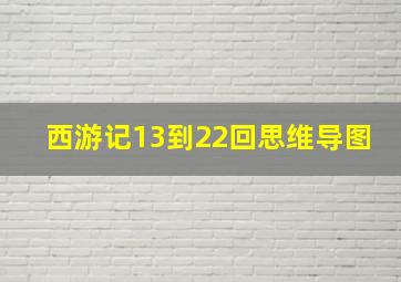 西游记13到22回思维导图