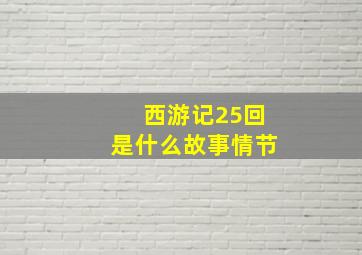 西游记25回是什么故事情节