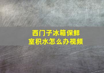 西门子冰箱保鲜室积水怎么办视频