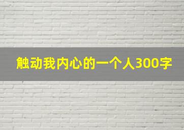 触动我内心的一个人300字