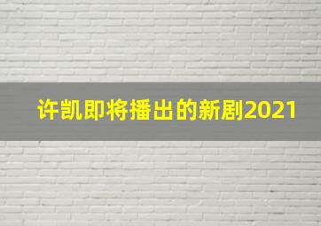 许凯即将播出的新剧2021