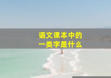 语文课本中的一类字是什么