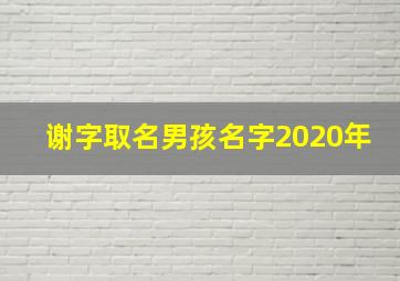 谢字取名男孩名字2020年