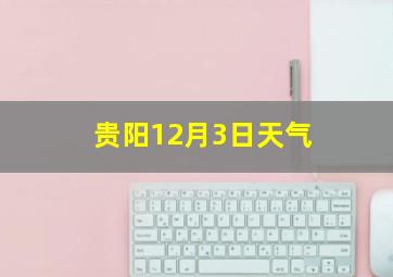 贵阳12月3日天气