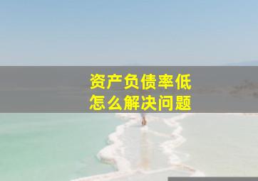 资产负债率低怎么解决问题