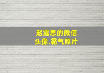 赵露思的微信头像.霸气照片