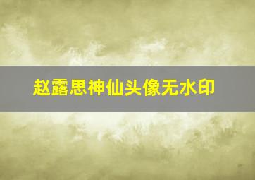 赵露思神仙头像无水印