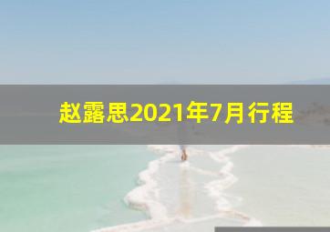 赵露思2021年7月行程