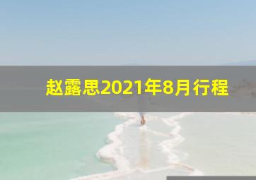 赵露思2021年8月行程