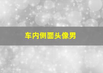 车内侧面头像男