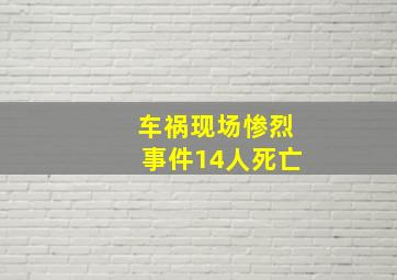 车祸现场惨烈事件14人死亡