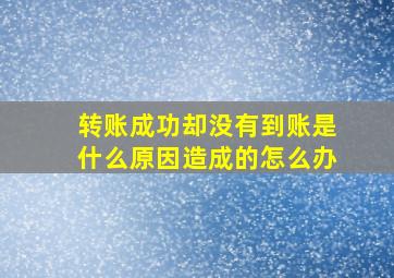 转账成功却没有到账是什么原因造成的怎么办