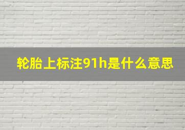 轮胎上标注91h是什么意思