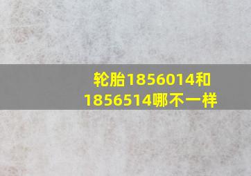 轮胎1856014和1856514哪不一样