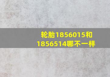 轮胎1856015和1856514哪不一样