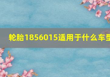 轮胎1856015适用于什么车型