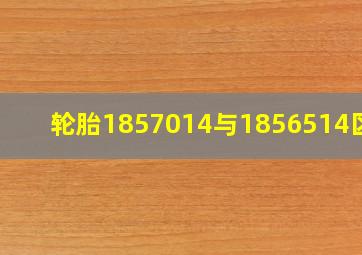 轮胎1857014与1856514区别