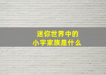 迷你世界中的小宇家族是什么