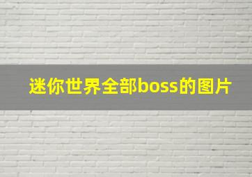 迷你世界全部boss的图片