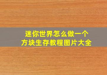 迷你世界怎么做一个方块生存教程图片大全