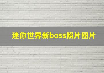 迷你世界新boss照片图片