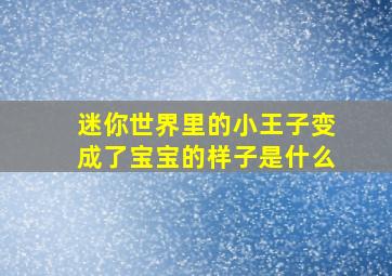 迷你世界里的小王子变成了宝宝的样子是什么