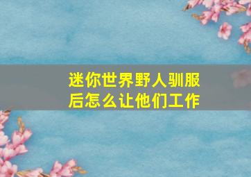 迷你世界野人驯服后怎么让他们工作