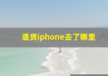 退货iphone去了哪里