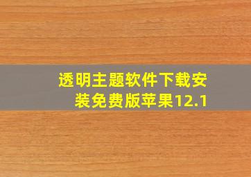 透明主题软件下载安装免费版苹果12.1