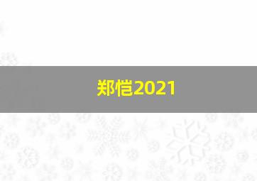 郑恺2021