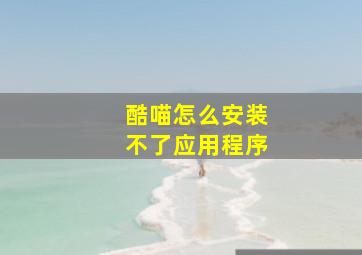 酷喵怎么安装不了应用程序