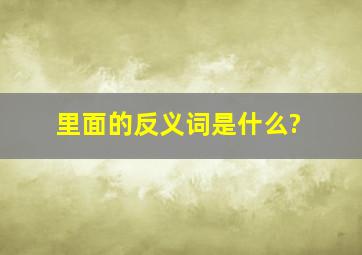 里面的反义词是什么?