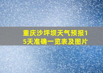 重庆沙坪坝天气预报15天准确一览表及图片