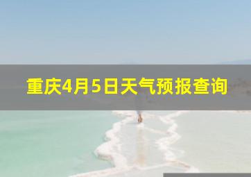 重庆4月5日天气预报查询