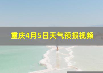 重庆4月5日天气预报视频