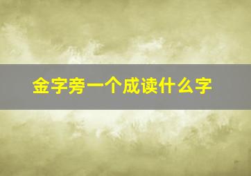 金字旁一个成读什么字