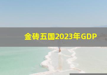 金砖五国2023年GDP