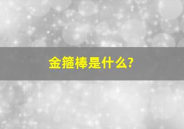 金箍棒是什么?