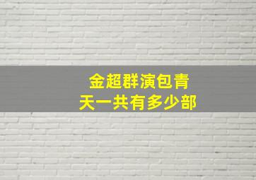 金超群演包青天一共有多少部