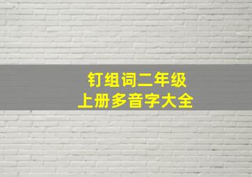 钉组词二年级上册多音字大全