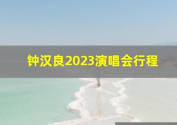 钟汉良2023演唱会行程