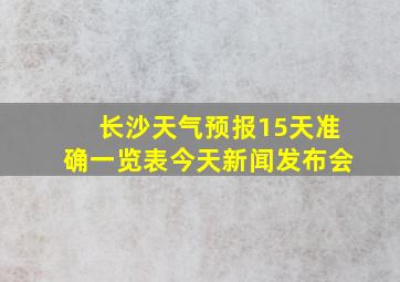 长沙天气预报15天准确一览表今天新闻发布会