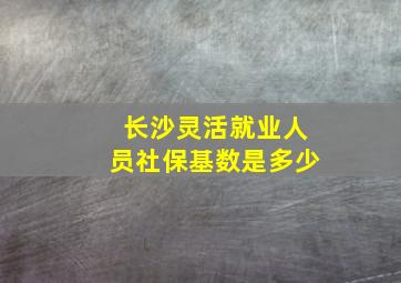 长沙灵活就业人员社保基数是多少