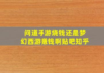 问道手游烧钱还是梦幻西游赚钱啊贴吧知乎