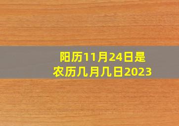 阳历11月24日是农历几月几日2023