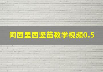 阿西里西竖笛教学视频0.5