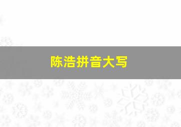 陈浩拼音大写