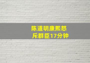 陈道明康熙怒斥群臣17分钟