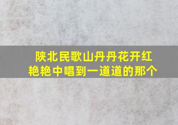 陕北民歌山丹丹花开红艳艳中唱到一道道的那个